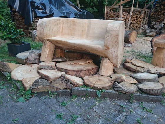 Sofa aus Eichenholz01