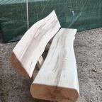 Waldbank mit Firmen Logo